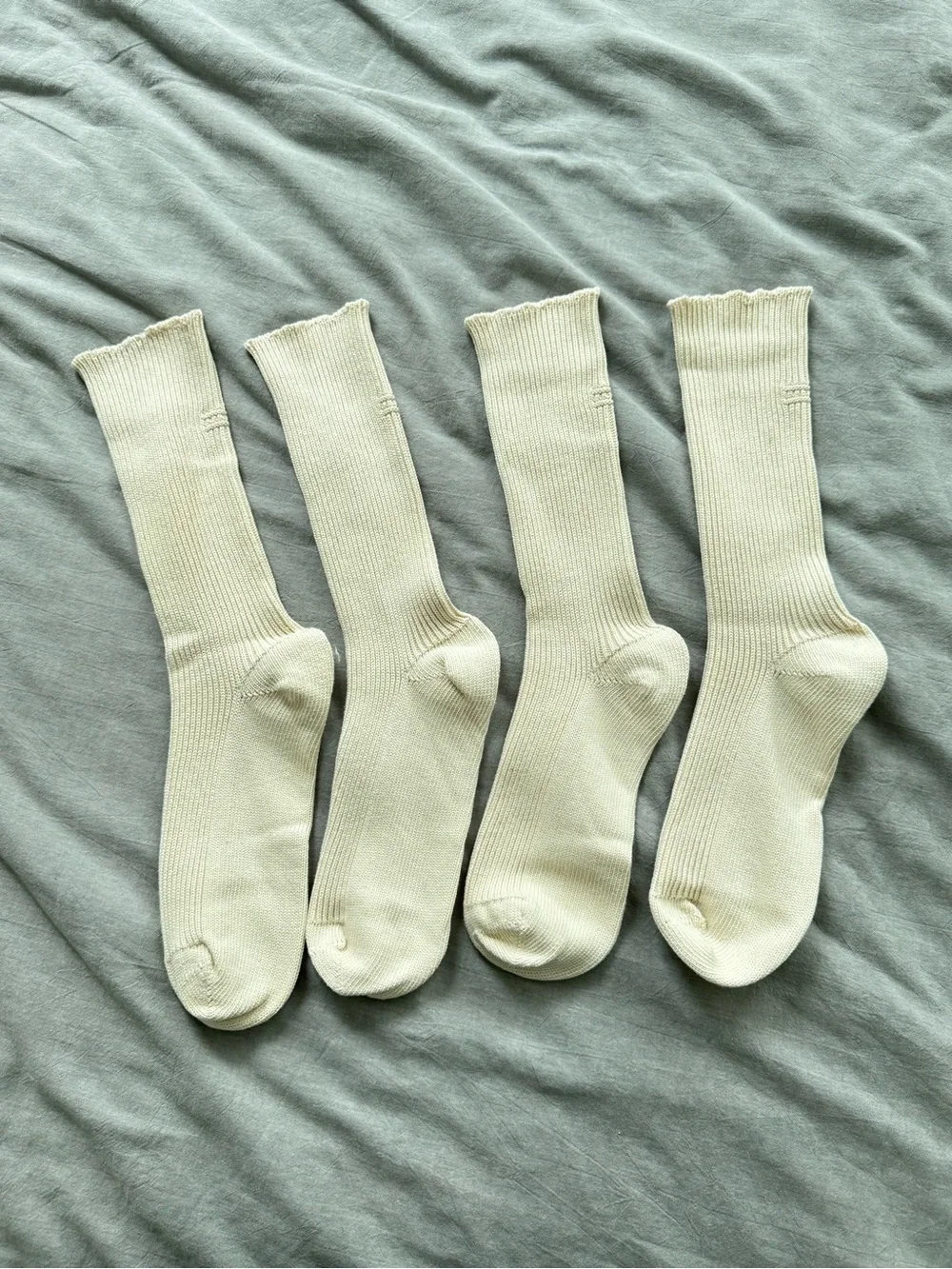 Cottonique Organic Elite Elastic-Free Natural Cotton Socks Set of 2 Unisex NWT